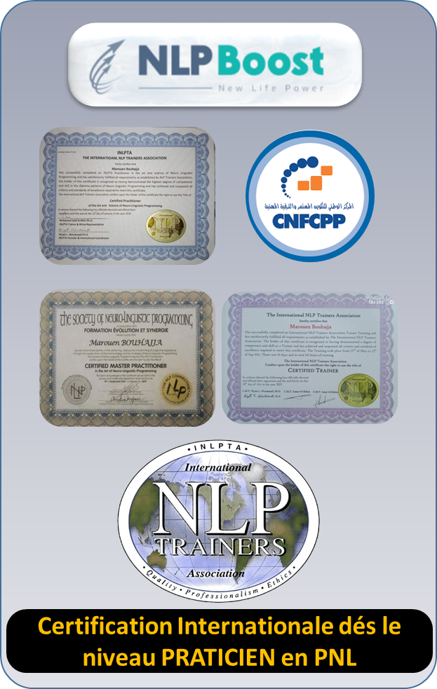 Certification internationale en PNL & Reconnaissance CNFCPP Tunisie